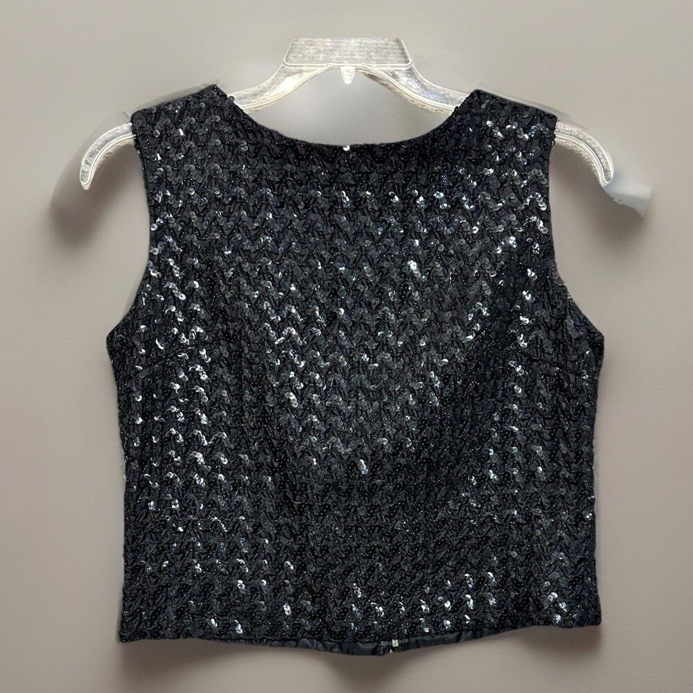 Vintage Sequined Top Kimball Tag Sunny South Women's 14, 34 Mid Century Glam